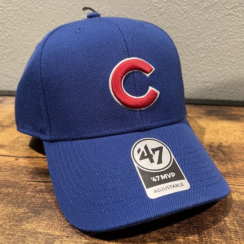 Chicago Cubs MLB Blue 47 Brand MVP Adjustable Hat Adult Strapback Cap NEW